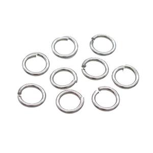 Copper Jump Ring Unfade Platinum Plated, approx 4mm dia [FD12135-4MM]