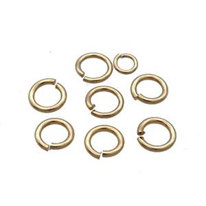 Copper Jump Ring Unfade Lt.Gold Plated, approx 6mm dia [FD12138-6MM]
