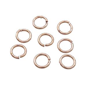 Copper Jump Ring Unfade Rose Gold, approx 4mm dia [FD12139-4MM]