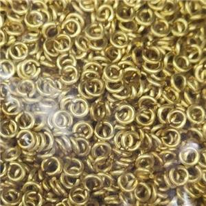Raw Brass Jump Ring, approx 0.7x4mm [FD12146-4MM]