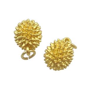 Alloy Durian Pendant Duck Gold, approx 11-13mm [FD12171]