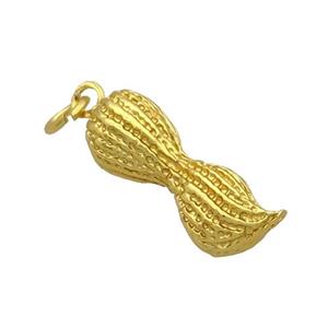 Alloy Peanut Pendant Matte Gold, approx 10-24mm [FD12173]