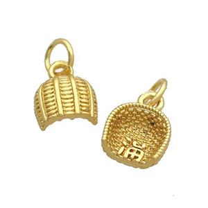 Copper Pendant Unfade Gold Plated, approx 8-9mm [FD12313-S]
