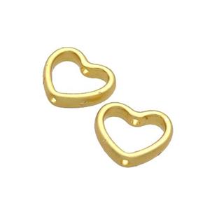 Copper Heart Beads Unfade Gold Plated, approx 13mm [FD12321]