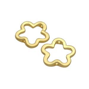 Copper Flower Beads Unfade Gold Plated, approx 16mm [FD12323]