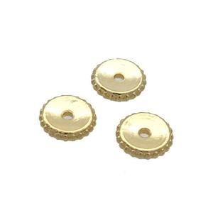 Copper Heishi Beads Spacer Unfade Gold Plated, approx 6mm [FD12380]