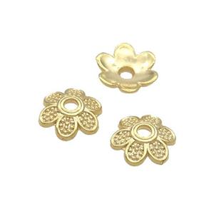 Copper Beadcaps Unfade Gold Plated, approx 8mm [FD12392]