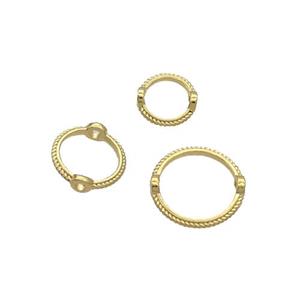 Copper Circle Beads Unfade Gold Plated, approx 6mm dia [FD12397-6MM]