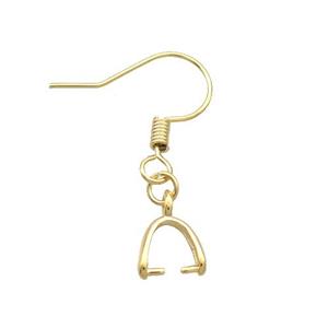 Copper Hook Earring Unfade Gold Plated, approx 6mm, 16-20mm [FD12405]