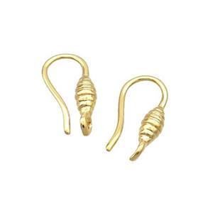 Copper Hook Earring Unfade Gold Plated, approx 7-14mm [FD12408]