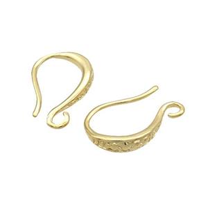 Copper Hook Earring Unfade Gold Plated, approx 9-15mm [FD12412]