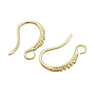 Copper Hook Earring Unfade Gold Plated, approx 10-16mm [FD12414]