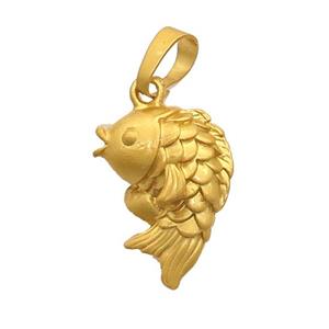 Alloy Fish Charms Pendant Gold Plated, approx 15-19mm [FD12468]