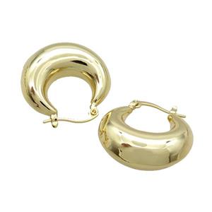 Copper Latchback Earring Gold Plated, approx 27mm [FD12472]