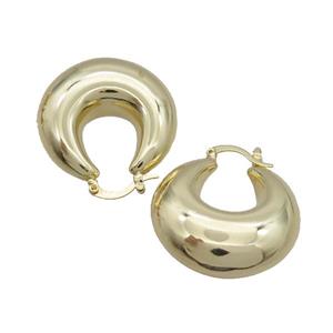 Copper Latchback Earring Gold Plated, approx 30mm [FD12473]