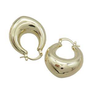 Copper Latchback Earring Gold Plated, approx 25-28mm [FD12474]
