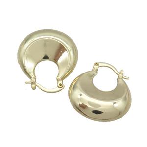 Copper Latchback Earring Gold Plated, approx 23mm [FD12477]