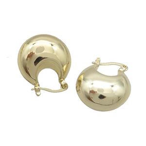 Copper Latchback Earring Gold Plated, approx 20mm [FD12478]