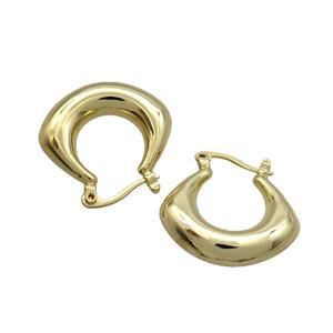 Copper Latchback Earring Gold Plated, approx 18-23mm [FD12480]