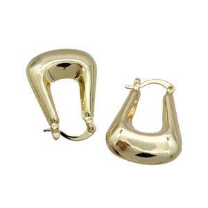 Copper Latchback Earring Gold Plated, approx 20-28mm [FD12481]