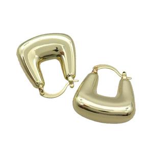 Copper Latchback Earring Gold Plated, approx 25mm [FD12482]