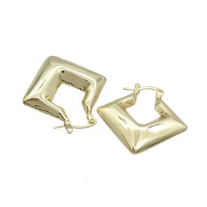 Copper Latchback Earring Gold Plated, approx 30mm [FD12483]
