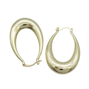 Copper Latchback Earring Gold Plated, approx 26-45mm [FD12485]