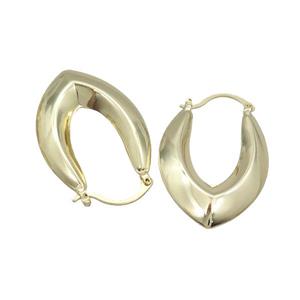 Copper Latchback Earring Gold Plated, approx 26-40mm [FD12486]