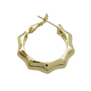Copper Latchback Earring Gold Plated, approx 30mm [FD12493]