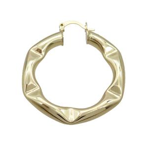 Copper Latchback Earring Gold Plated, approx 40mm [FD12495]