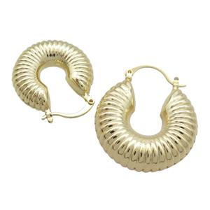 Copper Latchback Earring Gold Plated, approx 30mm [FD12499-30MM]