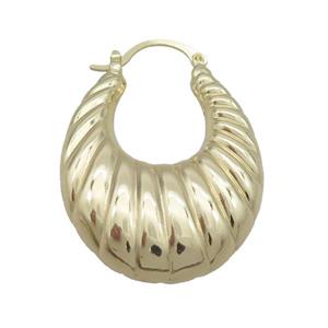 Copper Latchback Earring Gold Plated, approx 30-40mm [FD12501]