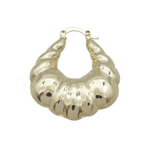 Copper Latchback Earring Gold Plated, approx 30-35mm [FD12502]