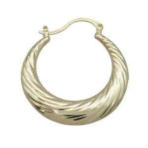 Copper Latchback Earring Gold Plated, approx 35mm [FD12503]