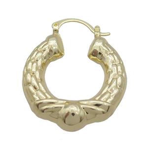 Copper Latchback Earring Gold Plated, approx 32-35mm [FD12507]