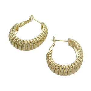 Copper Latchback Earring Gold Plated, approx 25-28mm [FD12514]