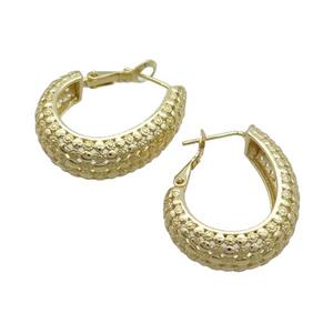 Copper Latchback Earring Gold Plated, approx 25-30mm [FD12517]