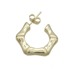 Copper Stud Earring Gold Plated, approx 25mm [FD12518]