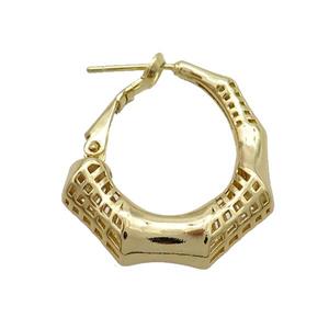 Copper Latchback Earring Gold Plated, approx 25-28mm [FD12521]