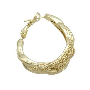 Copper Latchback Earring Gold Plated, approx 30-38mm [FD12523]