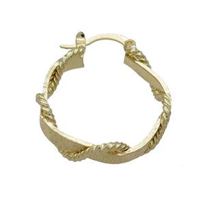 Copper Latchback Earring Spire Gold Plated, approx 25mm [FD12530]