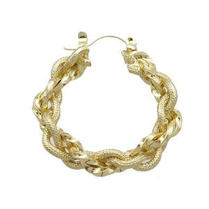 Copper Latchback Earring Spire Gold Plated, approx 28-30mm [FD12531]