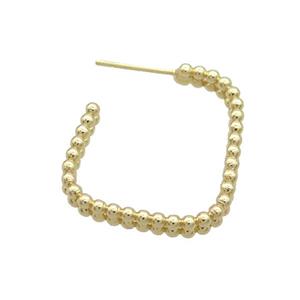Copper Stud Earring Gold Plated, approx 25mm [FD12538]
