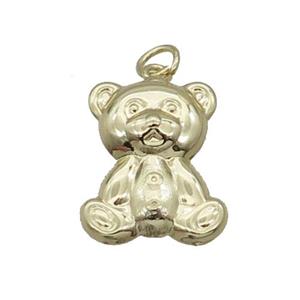 Copper Bear Pendant Gold Plated, approx 16-23mm [FD12551]