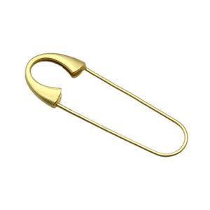 Copper Safety Pin Unfade Gold Plated, approx 18-50mm [FD12612]