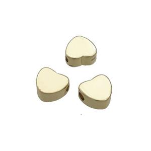 Copper Heart Beads Gold Plated, approx 5mm [FD12617]
