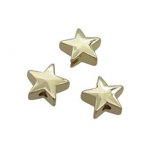 Copper Star Beads Gold Plated, approx 7mm [FD12629]