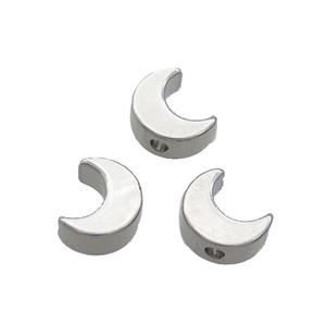 Copper Moon Beads Platinum Plated, approx 6-7mm [FD12630]