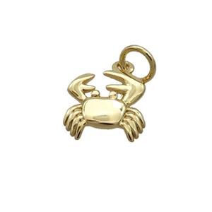 Copper Crab Pendant Gold Plated, approx 10mm [FD12637]