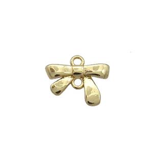 Copper Bowknot Pendant Gold Plated, approx 7-9mm [FD12640]